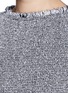 Detail View - Click To Enlarge - ST. JOHN - Paper eyelet fringe tweed knit dress