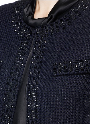 Detail View - Click To Enlarge - ST. JOHN - Bead trim shimmer tweed knit jacket