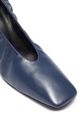 Detail View - Click To Enlarge - PIERRE HARDY - Strada' Square Toe Elasticated Leather Pumps
