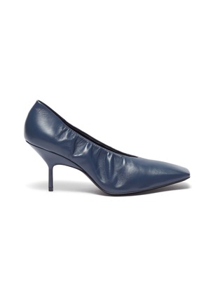 Main View - Click To Enlarge - PIERRE HARDY - Strada' Square Toe Elasticated Leather Pumps