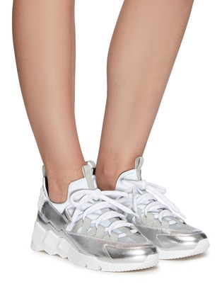 Figure View - Click To Enlarge - PIERRE HARDY - Track Comet' Oversized Leather Lace-Up Sneakers