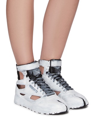 Figure View - Click To Enlarge - MAISON MARGIELA - x Reebok Tabi Cut Out High Top Sneakers