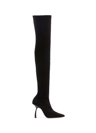 Main View - Click To Enlarge - PIFERI - 'Mirage' Sculptural Heel Over-The-Knee Boots