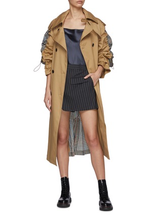 Figure View - Click To Enlarge - MONSE - Pinstripe Tailored Jacket Shorts