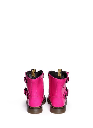 Back View - Click To Enlarge - DR. MARTENS - 'Jiffy' patent leather infant boots