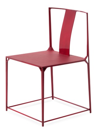 Main View - Click To Enlarge - SHANG XIA - Da Tian Di Carbon Fibre Chair With Leather Cushion – Red