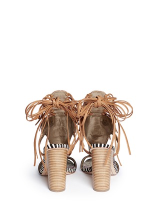 Back View - Click To Enlarge - SAM EDELMAN - 'Yates' beaded calf hair leather sandals