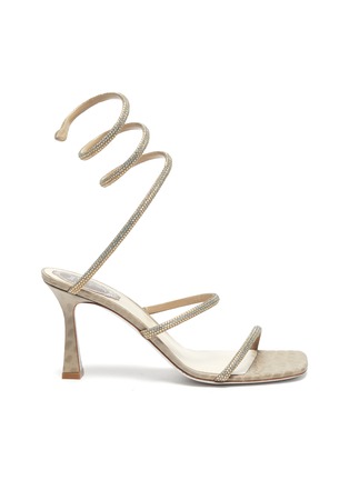 Main View - Click To Enlarge - RENÉ CAOVILLA - Cleo Opal Strass Satin Sandals