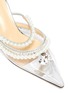 Detail View - Click To Enlarge - MACH & MACH - Pearl Swarovski Crystal Adorned Strap Transparent Mules