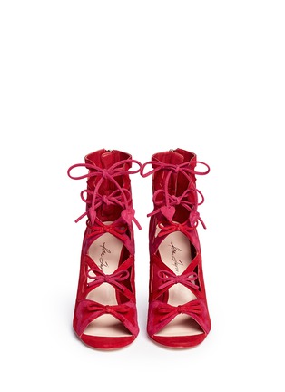 Figure View - Click To Enlarge - ISA TAPIA - 'Corazon' heart cutout sandal boots