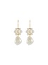 Main View - Click To Enlarge - POPPY FINCH - Flower Pearl Baroque Dangle Earrings