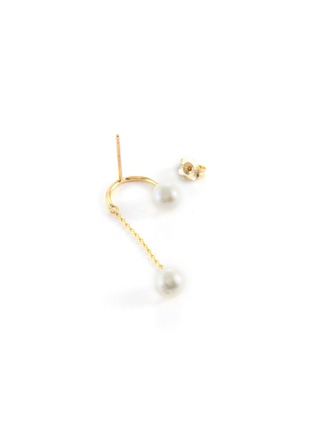 Detail View - Click To Enlarge - POPPY FINCH - Crescent Hi-Lo Pearl 14k Gold Earrings
