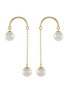 Main View - Click To Enlarge - POPPY FINCH - Crescent Hi-Lo Pearl 14k Gold Earrings