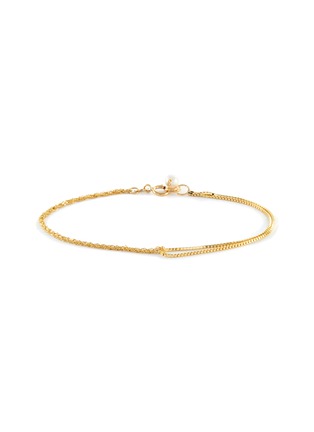Main View - Click To Enlarge - POPPY FINCH - Double Box Shimmer 14k Gold Chain Bracelet