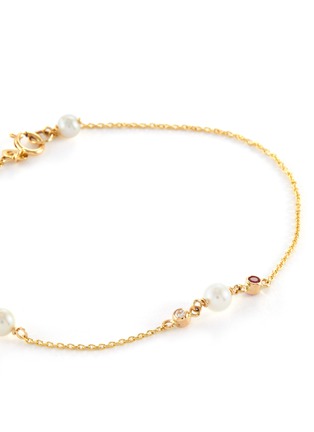Detail View - Click To Enlarge - POPPY FINCH - Ruby Pearl Diamond 14k Gold Bracelet