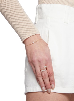 Figure View - Click To Enlarge - POPPY FINCH - Ruby Pearl Diamond 14k Gold Bracelet