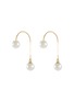 Main View - Click To Enlarge - POPPY FINCH - Double Pearl Threader 14k Gold Earrings