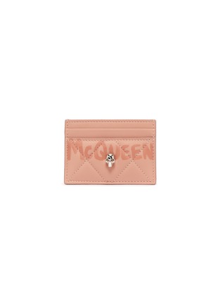 Main View - Click To Enlarge - ALEXANDER MCQUEEN - Skull Graffiti Leather Cardholder