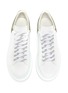 Detail View - Click To Enlarge - ALEXANDER MCQUEEN - Oversized Sneakers' in Leather with Suede Heel Tab