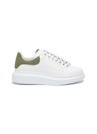 Main View - Click To Enlarge - ALEXANDER MCQUEEN - Oversized Sneakers' in Leather with Suede Heel Tab