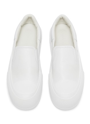 Detail View - Click To Enlarge - ALEXANDER MCQUEEN - Deck Plimsoll' Slip-on Leather Sneakers