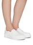 Figure View - Click To Enlarge - ALEXANDER MCQUEEN - Deck Plimsoll' Slip-on Leather Sneakers