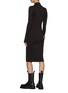 Back View - Click To Enlarge - BOTTEGA VENETA - Contrast Underlay Button Down Midi Dress