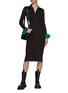 Figure View - Click To Enlarge - BOTTEGA VENETA - Contrast Underlay Button Down Midi Dress