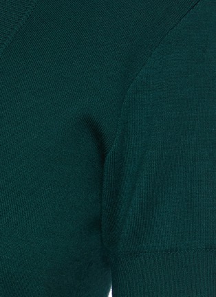  - BOTTEGA VENETA - Deep Crewneck Cashmere Cotton Blend Knit Top
