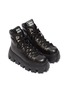 MIU MIU - Toothed Platform Calfskin Leather Alpine Boots