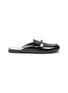Main View - Click To Enlarge - MIU MIU - Chain Appliqued Moccasin Toe Patent Leather Flats