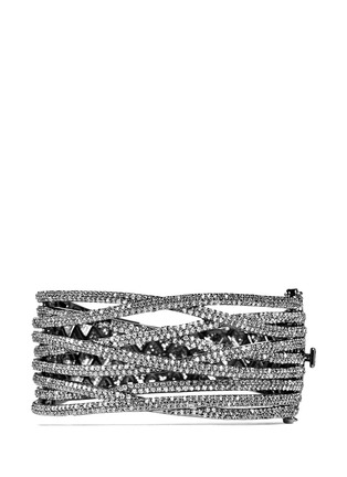 Main View - Click To Enlarge - CZ BY KENNETH JAY LANE - Cubic zirconia pavé criscross cuff