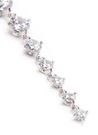 Detail View - Click To Enlarge - CZ BY KENNETH JAY LANE - Graduating cubic zirconia linear drop earrings