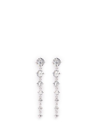 Main View - Click To Enlarge - CZ BY KENNETH JAY LANE - Graduating cubic zirconia linear drop earrings