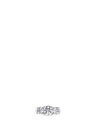 Main View - Click To Enlarge - CZ BY KENNETH JAY LANE - Triple round cut cubic zirconia ring