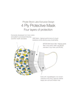  - PRIVATE STOCK LABS - Protective Face Mask Pack of 10 – Minions White