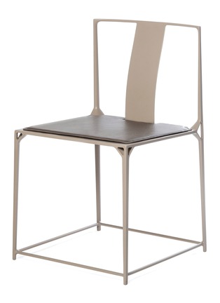 Main View - Click To Enlarge - SHANG XIA - Da Tian Di Carbon Fibre Chair With Leather Cushion – Light Grey