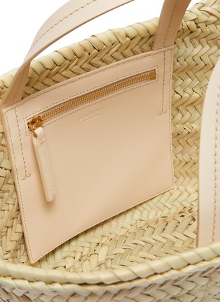 Detail View - Click To Enlarge - OLGA GODOY - Small Top Handle Raffia Basket Bag