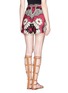 Back View - Click To Enlarge - VALENTINO GARAVANI - Floral print silk shorts