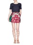Figure View - Click To Enlarge - VALENTINO GARAVANI - Floral print silk shorts