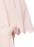 Detail View - Click To Enlarge - VALENTINO GARAVANI - Scalloped silk cape dress