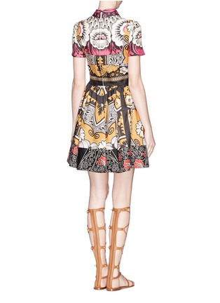 Back View - Click To Enlarge - VALENTINO GARAVANI - Floral patchwork print silk dress
