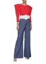 Figure View - Click To Enlarge - CAROLINA HERRERA - BOOT CUT FLY FRONT PANTS