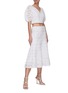 Figure View - Click To Enlarge - CAROLINA HERRERA - V-NECK SHIRRED PUFFED SLEEVES CROPPED BLOUSE