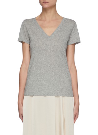 Main View - Click To Enlarge - VINCE - Essential V-neck Pima Cotton T-shirt
