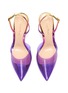 Figure View - Click To Enlarge - GIANVITO ROSSI - Ribbon D'Orsay' Gradient PVC Leather Slingback Pumps