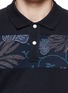Detail View - Click To Enlarge - MONCLER - 'Maglia' floral leopard stripe polo shirt
