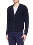 Front View - Click To Enlarge - MONCLER - 'Maglia Tricot' cotton cardigan