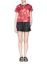 Figure View - Click To Enlarge - MONCLER - Flower print nylon top