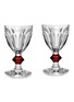 BACCARAT - Harcourt 1841 Glass Set of 2 – Clear/Red